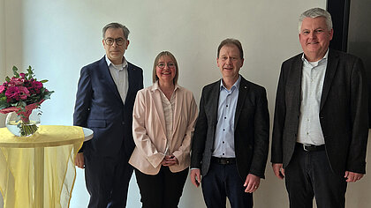 Gruppenbild von Werner Laub, Ursula Kaiser, Thomas Krieg und Matthias Haas